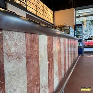 Rózsaszín Aurora csiszolt márványlap, 2 cm