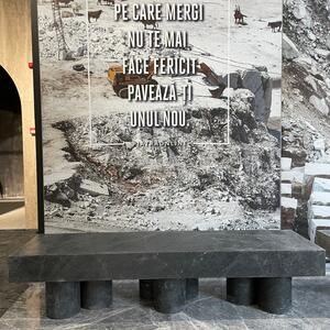 PureMess Ceppo márvány kerti pad, 180 x 50 x 44 cm, 180 x 50 x 44 cm