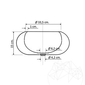 Fürdőszobai mosogató - Klasszikus travertin RS-24, 41 x 15 cm