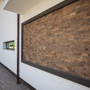 Slate Rusty Brown Natur, 5 cm x LL | Dekoratív kő - függőleges csempe, kültéri-kültéri burkolat
