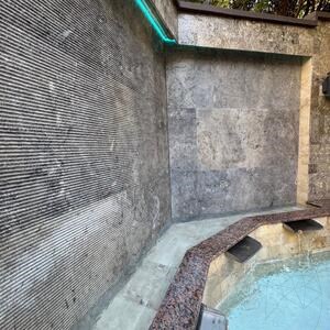 Silver vésett travertin, 120 x 60 x 2 cm