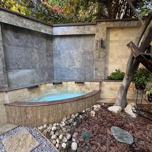 Silver vésett travertin, 120 x 60 x 2 cm