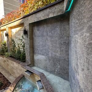 Silver vésett travertin, 120 x 60 x 2 cm