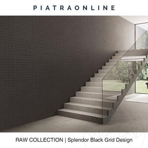 Splendor Black Grid Design Födém, 2 cm