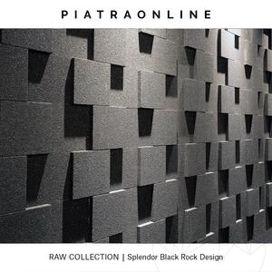 Splendor Black Rock Design Födém, 3 cm
