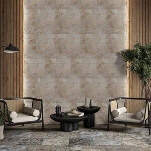 Klasszikus keresztbe vágott, dörzsölt travertin, 10 x 30.5 x 1 cm