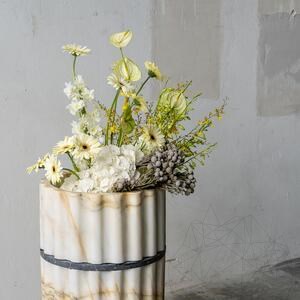 Fürdőszoba mosogató - TAO Arabescato Oro bordás márvány, 42 x 85 cm