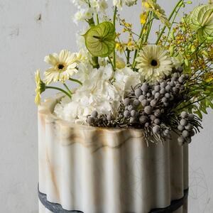 Fürdőszoba mosogató - TAO Arabescato Oro bordás márvány, 42 x 85 cm