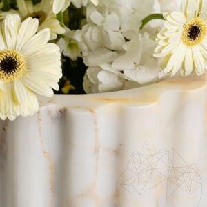 Fürdőszoba mosogató - TAO Arabescato Oro bordás márvány, 42 x 85 cm