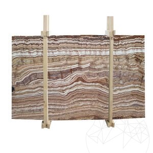 Csiszolt onyx tigrispalánk, 2 cm