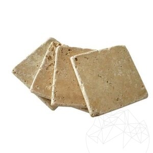 Classic Cross Cut Tumbled Travertin, 10 x 10 x 1 cm