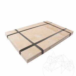 Klasszikus Cross Cut csiszolt travertin francia mintás készlet, 1.2 cm