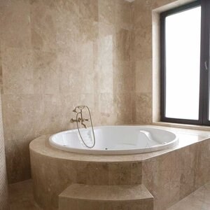 Classic PREMIUM Keresztbe vágott csiszolt Travertin Vakolt, 45.7 x 30.5 x 1.2 cm