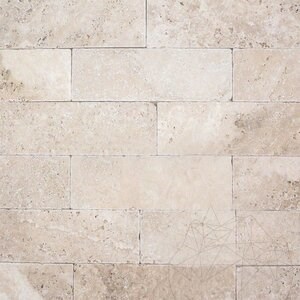 Klasszikus keresztbe vágott, dörzsölt travertin, 10 x 30.5 x 1 cm