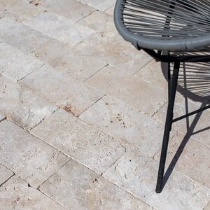 Classic Cross Cut Tumbled Travertin, 15.2 x 30.5 x 3 cm - Economy
