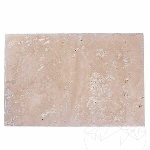 Classic Cross Cut csiszolt és vésett élű travertin, 61 x 40.6 x 3 cm