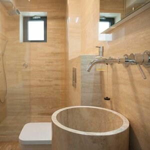 Classic Wave Cut csiszolt travertin, 61 x 30.5 x 1.2 cm