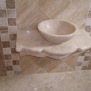 Latte Tumbled PREMIUM travertin, 10 x 10 x 1.2 cm