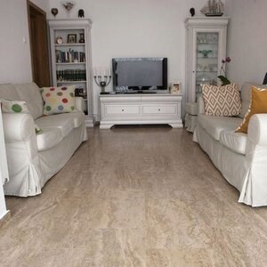 Latte csiszolt PREMIUM travertin, 61 x 30.5 x 1.2 cm