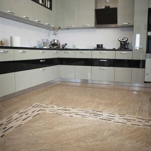 Latte csiszolt PREMIUM travertin, 61 x 61 x 1.2 cm