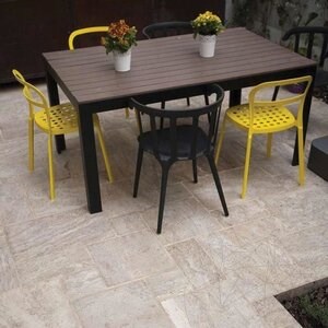 Latte Brushed & Chiseled Edge PREMIUM travertin francia mintás készlet, 3 cm
