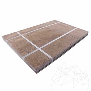 Latte Brushed & Chiseled PREMIUM Edge Travertin francia mintás készlet, 1.2 cm