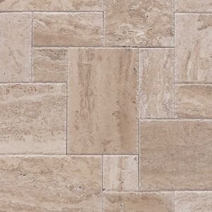 Latte Brushed & Chiseled Edge PREMIUM travertin francia mintás készlet, 3 cm