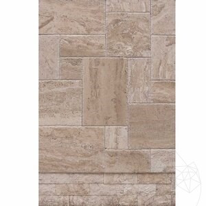Latte Brushed & Chiseled Edge PREMIUM travertin francia mintás készlet, 3 cm