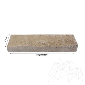 Dió Splitface Travertin, 7.5 cm x FL x 2.2 cm