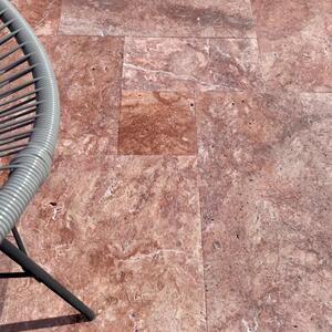 Red Opium Cross Cut Brushed Travertine francia mintás készlet 1,2 cm