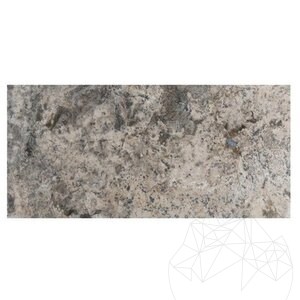 Ezüst keresztmetszetű csiszolt travertin, 61 x 30.5 x 1.2 cm
