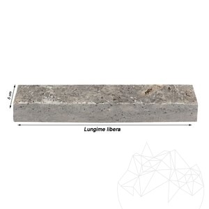 Ezüst splitface travertin, 5 cm x FL x 2 cm