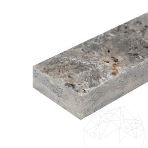 Ezüst splitface travertin, 5 cm x FL x 2 cm