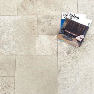 Valencia Cross Cut bukdácsolt travertin francia mintás készlet 1,2 cm