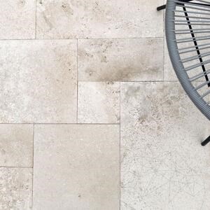 Valencia Cross Cut bukdácsolt travertin francia mintás készlet 1,2 cm