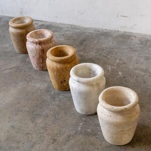 Roma Latte travertin váza, 30 x 25 x 25 cm