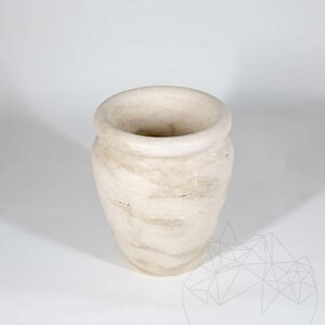 Roma klasszikus travertin váza, 30 x 25 x 25 cm