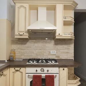 Klasszikus polírozott travertin 3D falimozaik