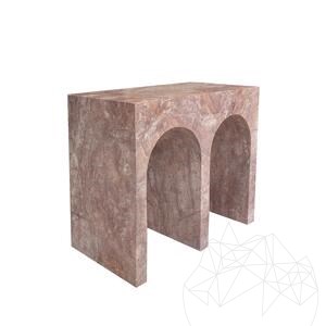 Ópium vörös travertin Archy dohányzóasztal