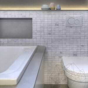 Volakas márványmozaik, 2,85 x 5 cm