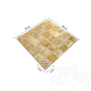 Honey Onyx Polírozott piramis mozaik, 5 x 5 cm