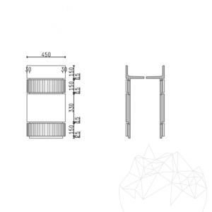 Fürdőszobai mosdókagyló - Tao Vertigo Ceppo márvány 45 x 85 cm