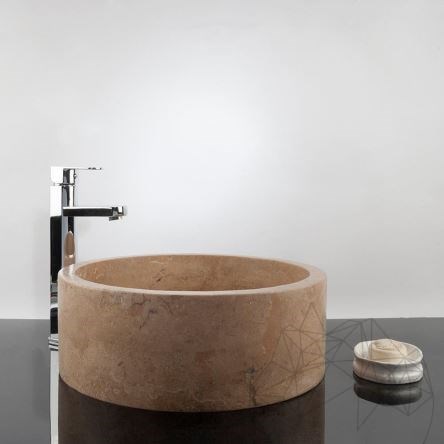 Fürdőszobai mosdókagyló - Latte Travertin RS-22, 41.5 x 15 cm