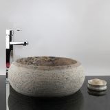 Fürdőszoba mosogató - Ezüst Travertin RS-24, 42 x 15 cm