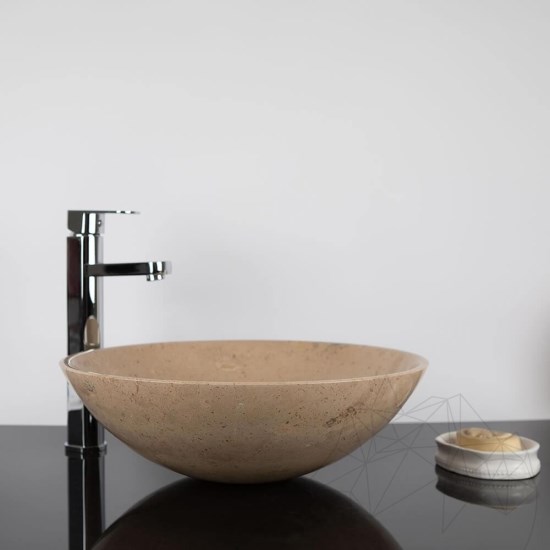 Fürdőszoba mosdó márvány kávé, 42 x 14 cm