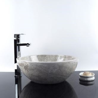Fürdőszobai mosogató - Tundra szürke márvány RS-5, 42 x 15 cm