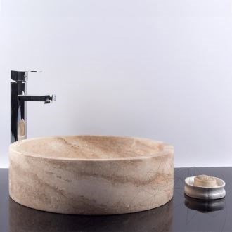 Fürdőszobai mosogató - Klasszikus travertin RS 17, 42 x 12 cm