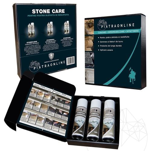 LTP Stone Care Kit - Minden egyben ápoló készlet kőkandallókhoz és munkalapokhoz (tisztít, tömít és karbantart)