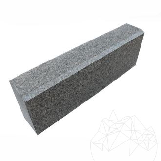 Antracit gránit szegélykő 10 x 15 x 50 cm, ferde 1L - 2 cm