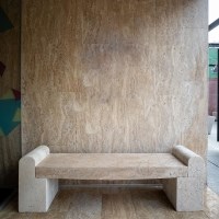 Romano Travertin kerti pad, 165 x 40 x 50 cm